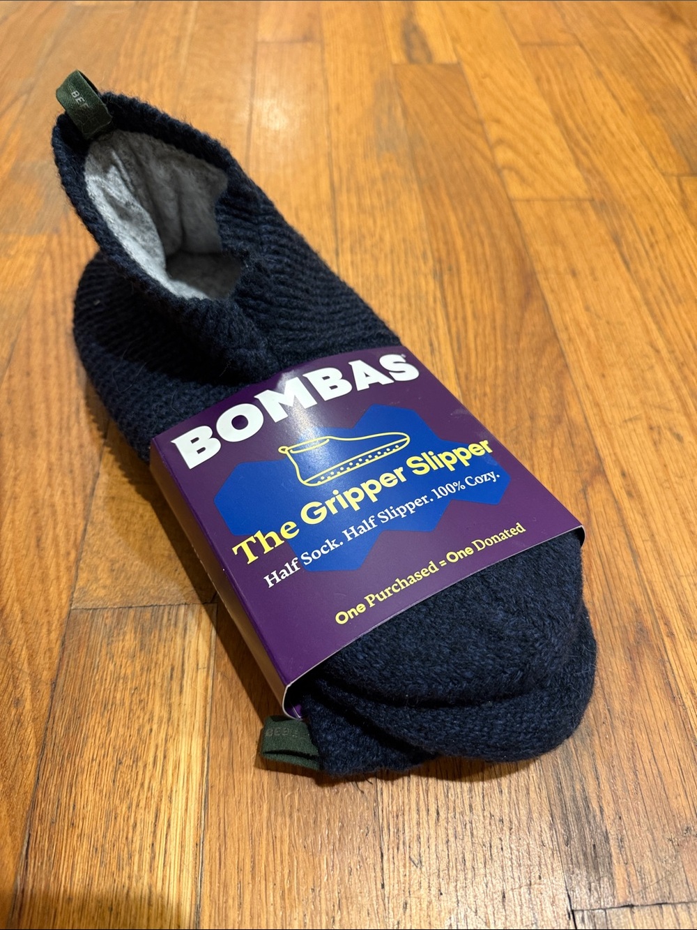 Bombas Gripper Slipper Half Sock - Navy